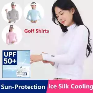 Ladies' Sun Protection Elastic Tops - Long Sleeve Ice Silk Summer Underwear - Picture 1 of 14
