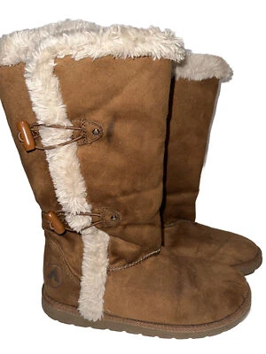 Botas de Invierno AirWalk Forradas de Vellón Niñas Talla 4 Juveniles Muy Lindas Hebilla Lateral Cálidas Foto 1 de 4