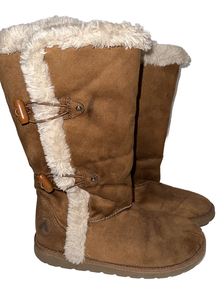 Botas de Invierno AirWalk Forradas de Vellón Niñas Talla 4 Juveniles Muy Lindas Hebilla Lateral Cálidas Foto 1 de 4