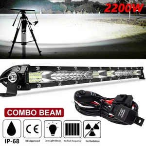 20"inch 2400W Led Light Bar Spot Flood Combo Offroad Boat 4WD Truck SUV ATV+Wire - Picture 1 of 17