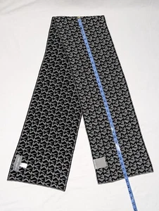 Michael Kors Black & Grey Marl Logo Muffler Scarf NWT - Bild 1 von 5
