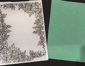 Christmas Ivy frame foliage 5x7" Sheena Douglass embossing folder - papercraft - Picture 1 of 3