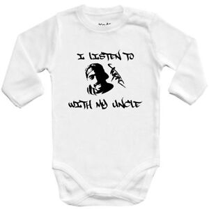 Baby bodysuit I listen to Tupac with UNCLE, 2Pac, Amaru Shakur, 2PAC, jersey