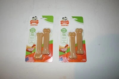 2 PAQUETES Nylabone NCF801TPWXXX MASTICABLE DENTAL 2PK - 4 HUESOS Foto 1 de 2