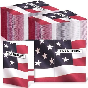 50 Pcs Income Tax Return Folders 9 x 12 Inch Red White and Blue Tax Envelopes... - Picture 1 of 7