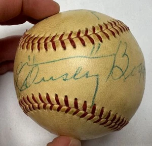 MLB UMPIRE DUSTY BOGGESS AUTOGRAPHED GILES ONL BALL *LARSEN PERFECT GAME* - Picture 1 of 4