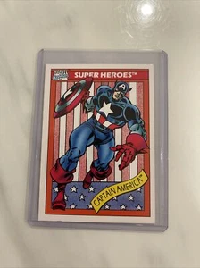 CAPTAIN AMERICA CARD #1 - 1990 MARVEL COMIC TRADING CARD IMPEL MINT - Picture 1 of 1