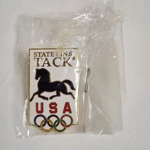 Olympics State Line Track Horse Racing Lapel Pin By Aminco - Picture 1 of 3