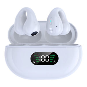 Bluetooth 5.3 Wireless Earbuds Ear Clip Bone Conduction Headphones Sport Headset