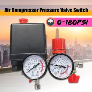Air Compressor Pressure Switch Control Valve Manifold Regulator Gauges 240V 15A - Picture 1 of 7