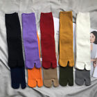 1 paire de chaussettes japonaises Tabi pour femmes kimono sabot geta tong fendu orteil central chaussettes