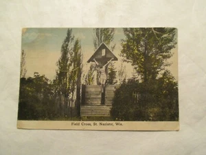 Wisconsin Postcard Field Cross St Nazianz WI - Picture 1 of 2