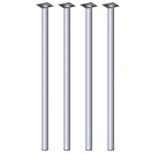 11120-00002= 4er Möbelfuß Set Burgund Ø30 H 700 chrom Element System Tischbein - Bild 1 von 1