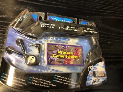 PSP Intec Starter Kit Bud Headphones, Lens Protector, Car Adaptor - Image 1 of 2