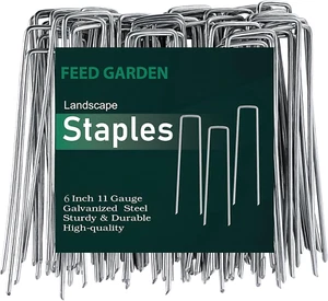 50 Pack 6" Hot-Dip Galvanized Landscape Staples for Garden & Weed Barrier - Picture 1 of 12