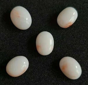 5'Pcs100%Natural japan's coral cabochon,White Pink Precious coral Loose gemstone - Picture 1 of 6