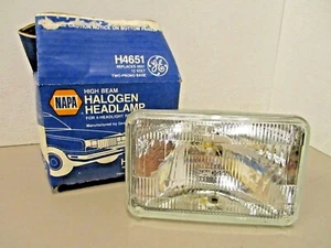 GE H4651 Sealed Beam Halogen Lamp Headlamp High Beam 12V 4"x6" 2 Prong Base - Picture 1 of 7