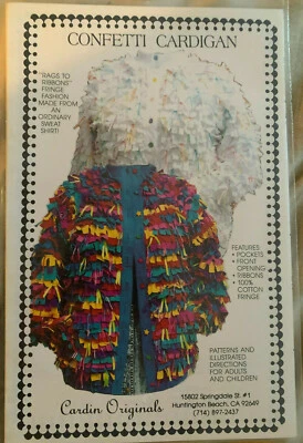 Conetti Cardigan 1990 Mary E. Cardin Originals Sewing Pattern - Image 1 of 2