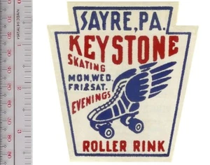 Vintage Retro Rollschuh Pennsylvania Keystone Skating Rollbahn Sayre - Bild 1 von 1
