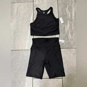 Girls XL high rise bike short set. Could fit womens XS - Picture 1 of 4