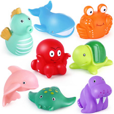 Baby Bath Toys for Toddler Infant, No Hole Mold Free Sea Animal Baby Bath Tub To