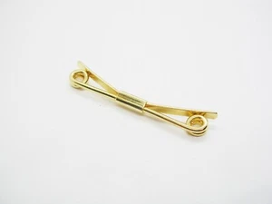 Collar Clip gold tone Collar Holder Spiral End Men Formal Wear Shirt Accessory - Picture 1 of 2