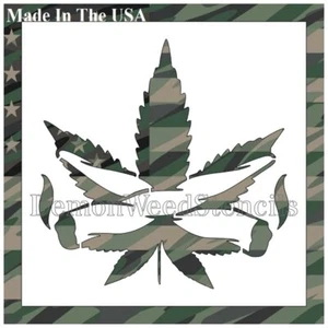 6"x6" Klar Kunststoff Schablone - Cannabis Blatt mit Gelenken (SCA179) (0,007") ** *** - Bild 1 von 2
