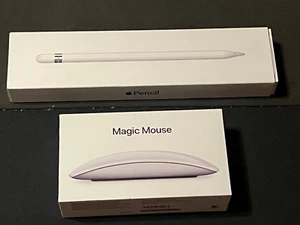 Apple Lot Magic Mouse Modell 2024 (USB-C Version) weiß versiegelt + Apple Pencil 1 - Bild 1 von 9