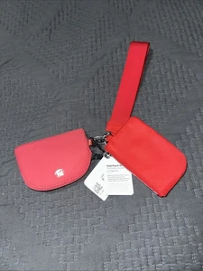 Lululemon Dual Pouch Wristlet Red Strap /Red Limited Edition - Picture 1 of 4