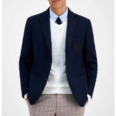 Tommy Hilfiger Windsor Men's 40R Navy Wool Blend Sport Coat Blazer Modern Fit - Image 1 of 4