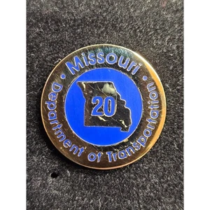 Missouri Department of Transportation MoDOT Employee Twenty Year Lapel Pin - Picture 1 of 3