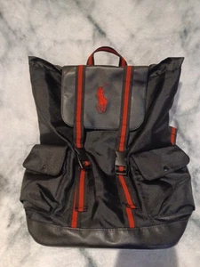 Polo Ralph Lauren Herren Damen Rucksack schwarz rot mit Logo - Bild 1 von 4