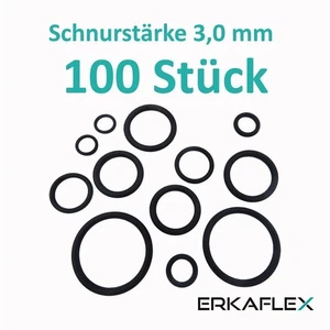 O-Ring Oring 100 Stück Schnurstärke 3,0 mm NBR 70 ShoreA Ring Dichtung Dichtring - Bild 1 von 98