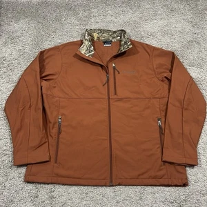Columbia PHG Ascender Softshell Jacket Mens 2XL Orange Camouflage Hunting - Picture 1 of 13