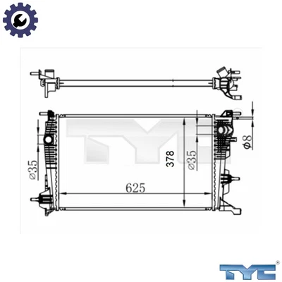 RADIATOR ENGINE COOLING 728-0065-R FOR RENAULT SCÉNIC/GRAND/III MEGANE/Combi - Image 1 of 4
