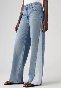 Levi’s Premium Baggy Dad Pieced Women Jeans Mid Rise Medium Wash Sz 27 X 30 NWT - Picture 1 of 11