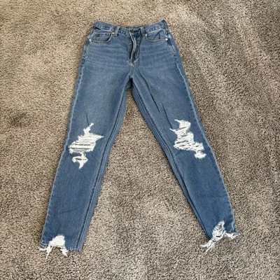 AE American Eagle Mom Straight Jean Distressed women jeans size 0 - Image 1 of 4