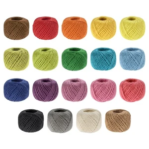 JubileeYarn Crafty Jute Twine, Colorful Options - 2mm Thick - 3 Pack - Picture 1 of 23