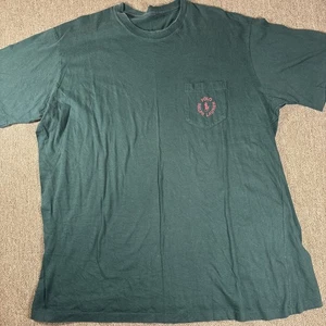 Camiseta Polo Ralph Lauren Vintage Bolsillo Verde Puntada Única Algodón Para Hombres XL 90s - Imagen 1 de 7