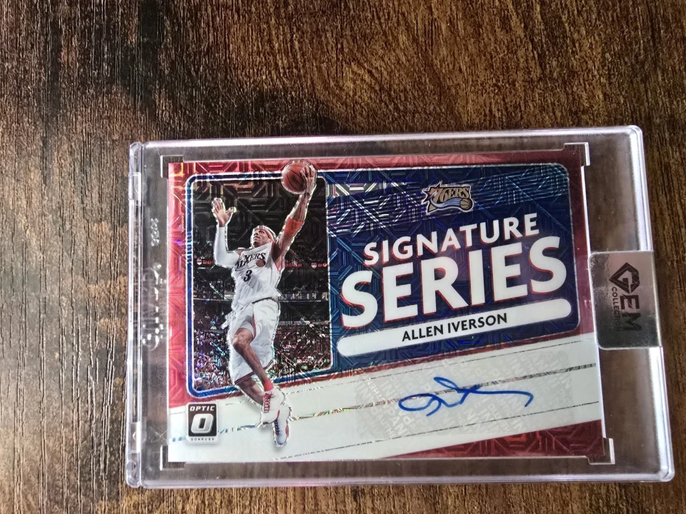 Allen Iverson Signature Series Red Choice Panini Optic Basketball 2020-21 - Image 1 of 2