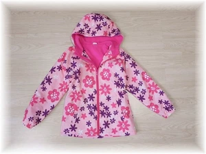 hübsche Mädchen Jacke Anorak warm gefüttert mit Blumen-Print * Gr. 140 - Bild 1 von 4
