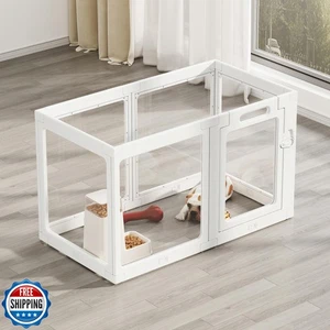 Klar Acryl Hundelaufstall Indoor, Welpe Katze Kleintier Laufstall, Haustier Katze Folda - Bild 1 von 5