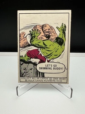1966 Donruss MARVEL COMICS SUPER HEROES Card #51 HULK! 🔥 - Image 1 of 4