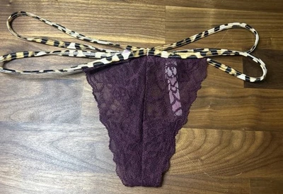 Victoria's Secret sexy Doppel-String-Tanga S Höschen Spitze Leopard zweite Haut '17 - Bild 1 von 4