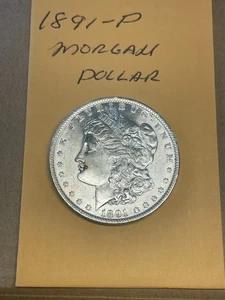Unzirkuliert 1891-P Münze Silber Morgan Dollar - Bild 1 von 3