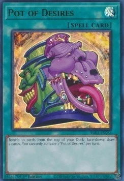 YuGiOh Pot of Desires (V.2) RA01-EN056 Ultra Rare Englisch Neu 1st - Bild 1 von 2