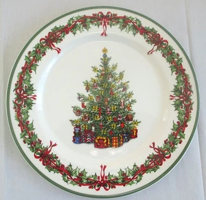 Traditions Holiday Celebration by Christopher Radko Christmas Tree Dinner Plate - Picture 1 of 10