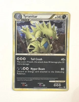 Tyranitar 26/95 Heart Gold Soul Silver Unleashed Holo Card Rare HGSS MP Mod Play - Image 1 of 4