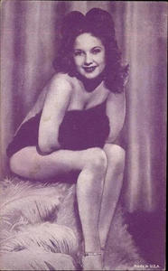 ARCADE MUTOSCOPE CARD Risque Sexy Woman Partial Nude SHOWGIRL - Picture 1 of 2