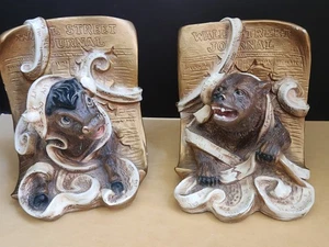 Vintage UNIVERSAL STATUARY "BULL & BEAR" WALL STREET JOURNAL BUCHSTÜTZEN (1969) - Bild 1 von 24